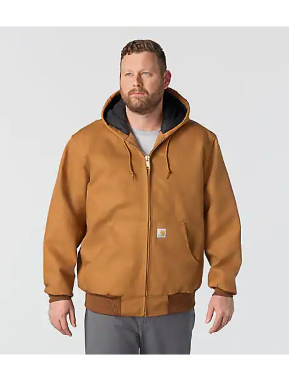 Carhartt Iconic J140 Firm Duck Active Jacket XL Regular Loose Fit Carhartt Brown